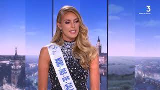 Première interview sur un plateau de tv pour Agathe Cauet élue Miss Nord PasdeCalais [upl. by Ahseat170]