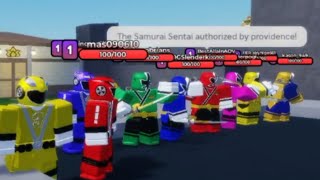 shinkenger vs go onger henshin and roll call in Roblox [upl. by Eniamart400]