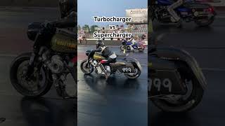 Turbocharger vs Supercharger Harley Bagger Race [upl. by Lipfert]