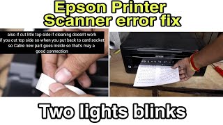 Epson Printer Scanner problem Red lights blink [upl. by Sonja]