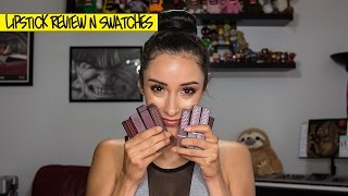 Burts Bees Lipstick Review Swatches of all 14 shades [upl. by Nilrev]