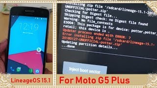 Install Lineage 151 Oreo Rom on Moto G5 Plus  Fix Updater process ended with error 7 [upl. by Aihsenet]