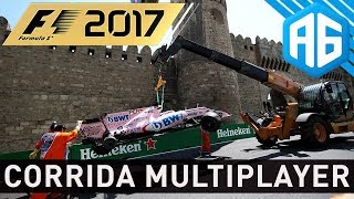 F1 2017 MULTIPLAYER  CORRENDO COM OS INSCRITOSFESTIVAL DE SAFETY CAR PortuguêsBR [upl. by Donnelly330]