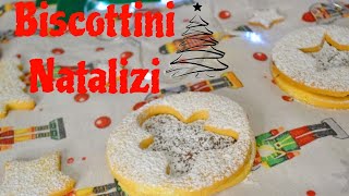 BISCOTTI NATALIZI DI PASTA FROLLA  ricetta facile e veloce [upl. by Hammock]