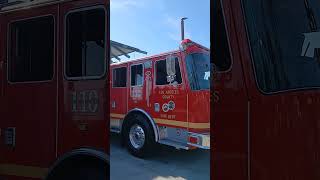 Los Angeles County Fire Department Quint 110 Siren Horn and light demo [upl. by Fronniah]