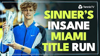 Jannik Sinners INCREDIBLE Miami 2024 Highlight Reel 😮‍💨 [upl. by Eesak]