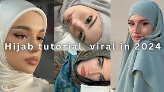 Hijab tutorial  Ins Pin amp Tiktok  Neck Coverage✨️ Simple amp Easy 💗 [upl. by Willock]