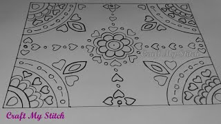 Design drawing for bed sheet pillow cover and table cloth  Hand embroidery designs [upl. by Vick]