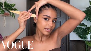 Tyla’s AllinOne Wellness Skincare and Makeup Routine  Beauty Secrets  Vogue [upl. by Ameluz]