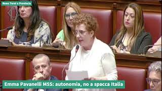 Emma Pavanelli M5S autonomia no a spacca Italia [upl. by Mcwherter]