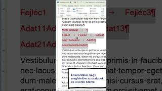 Gyors segítség  Ms Word Szövegből táblázat [upl. by Meggie61]