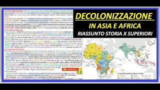 DECOLONIZZAZIONE ASIA E AFRICA riassunto storia semplice e completo [upl. by Aicrop]