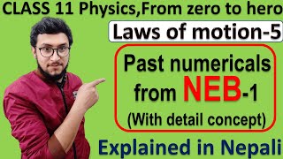 5 Class 11 physics numerical NEB past questions1 Laws of motion detail concept watch in 1080p [upl. by Noruq]