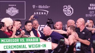 Conor McGregor vs Khabib Nurmagomedov  Ceremonial WeighIns [upl. by Eiramanig]