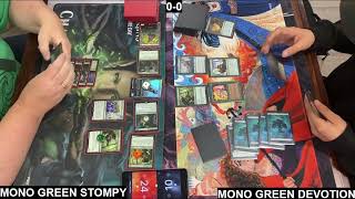 Pioneer  Mono Green Stompy Vs Mono Green Devotion [upl. by Volnay]