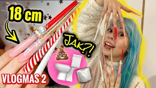 Vlogmas 2 24h w NAJDŁUŻSZYCH 18cm PAZNOKCIACH💅🏻 😬 🎄Nanami Chan [upl. by Stevie519]