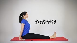 How to do Dandasana  Staff Pose [upl. by Anibas]