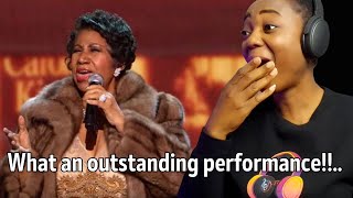 This woman is 🔥 Aretha franklin  You make me feel like a natural woman live Kennedy Centre reaction [upl. by Nolava675]