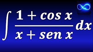 Integral de 1  cos x entre x  sen x forma dvv integral inmediata [upl. by Letrice]