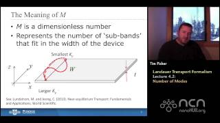 nanoHUBU Thermal Energy at the Nanoscale L42 Landauer Transport Formalism  Number of Modes [upl. by Carolee]
