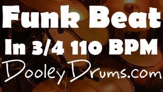 Funk Drum Beat in 34 110 BPM  DooleyDrumscom [upl. by Etnor]