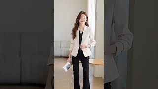 Korean Fashion Single Button Blazers Mujer Womens Jacket womensclothing womensfashion shorts [upl. by Aicela806]