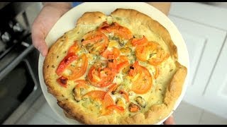 Recept voor een MosselPizza Maak het pizzadeeg zelf variant ZONDER gist  BudgetFoodNL [upl. by Eitirahc]