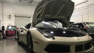 Ferrari 488 Capristo Bonnet Engine Cover Install amp Escort Radar [upl. by Anavi]