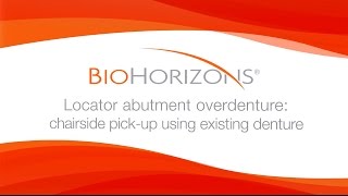 Locator abutment overdenture chairside pickup using existing denture [upl. by Correna]