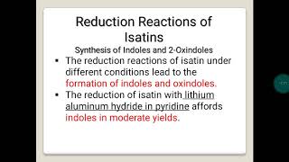 ISATIN synthesis and reactions organic chemistry group WPD2 [upl. by Matthus]