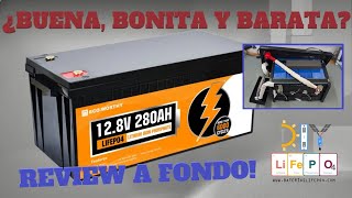 🔋 Batería LiFePO4 12v y 280Ah EcoWorthySolar  Análisis COMPLETO  🚍DIY ElectroCamper🚤 [upl. by Samuel]