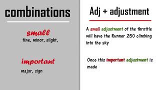 adjustment How to use the word meaning pronunciation and collocations [upl. by Laurita]