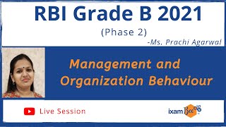 RBI Grade B Phase 2 2021 Management and Organization Behavior [upl. by Gavrilla]