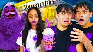 Our Little Sister Drank MCDONALD’S GRIMACE SHAKE Bad Idea [upl. by Mullen759]