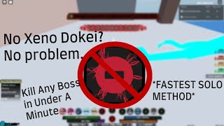 NEW FASTEST SOLO METHOD TO KILL BOSSES NO XENO DOKEI NEEDED  Shindo Life Roblox [upl. by Virge]