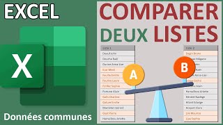 Filtrer les données communes à deux listes Excel [upl. by Dannye]