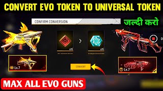 How to Max Any Evo Guns Skin  Universal Evo Token Free Fire  Free fire Evo Guns Upgrade  Ff guns [upl. by Arym]