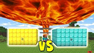 QUEM SOBREVIVE A UMA EXPLOSÃO NUCLEAR DIAMANTE VS OURO MINECRAFT [upl. by Aisayn]