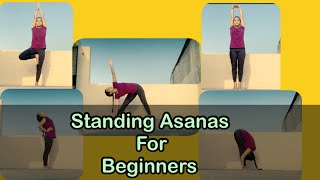 Power Yoga  Hatha Yoga  5 Standing Yoga Asanas For Beginners  Online Yoga Classes  Happy Yoga [upl. by Shelia134]