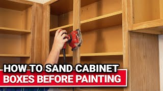 How To Sand Cabinet Boxes Before Painting  Ace Hardware [upl. by Zebedee]