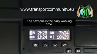 Stoneridge tachograph working time display [upl. by Vallie160]