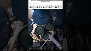 Drum Lesson  Meshuggah Marrow opening riff pattern shorts [upl. by Lucita]