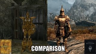 Morrowind vs Skyrim Armor Comparison [upl. by Bannerman]