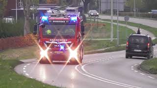 Brandweer Opheusden TSORT 088431 Prio 1 Waaiweg Lienden Dier te Water [upl. by Jarred]