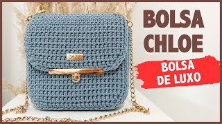 Bolsa de Crochê Luxo  Bolsa de Crochê Feita com Fio Náutico  Desafio Bolsa Chloe por Dazz Crochê [upl. by Eceinart]