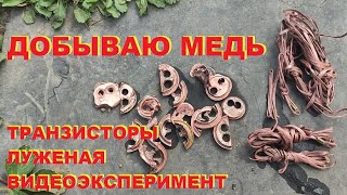 Травлю медь в кислоте Видеоэксперимент Транзисторы и луженая медь [upl. by Faber]