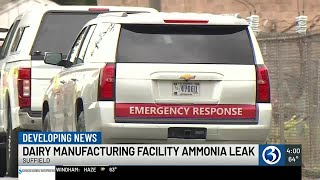 Ammonia leak at HP Hood facility in Suffield closes road causes evacuations [upl. by Cate]