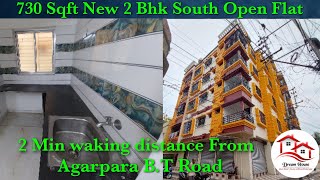 SOLD  South amp Road Facing 730 Sqft New 2 Bhk Flat Only 2336 Lakhs In Agarpara Ready to move Flat [upl. by Letreece]