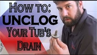 Clogged Bathtub Drain How to Easily Clean Out a Clogged Tub Drain [upl. by Neerahs205]