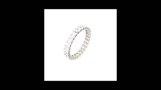 Emerald Cut Eternity Ring 14kt White Gold [upl. by Bortz]